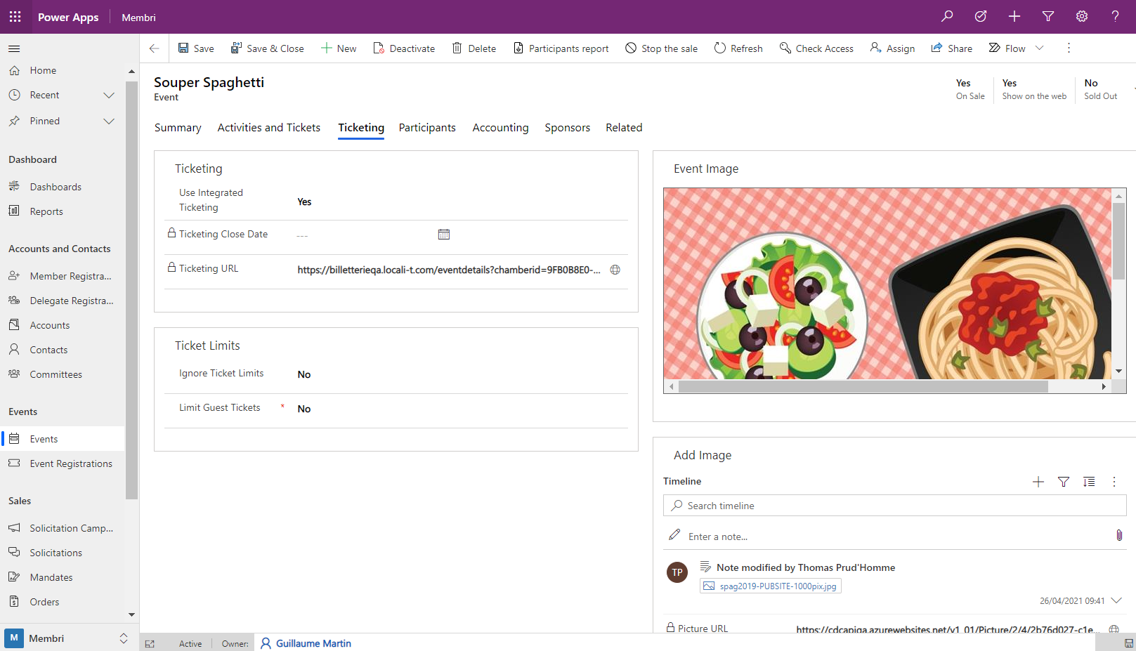 screenshot of Membri 365